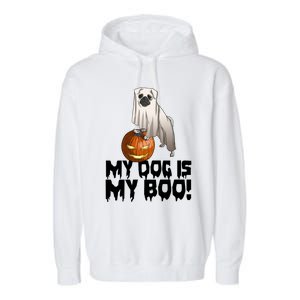 My Dog Is My Boo Halloween Day Scary Great Gift Garment-Dyed Fleece Hoodie