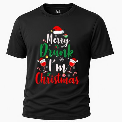 Merry Drunk I'm Christmas Funny Santa Joke Xmas Beer Lover Performance Shirt