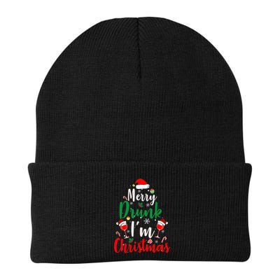 Merry Drunk I'm Christmas Funny Santa Joke Xmas Beer Lover Beanie