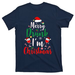 Merry Drunk I'm Christmas Funny Santa Joke Xmas Beer Lover T-Shirt