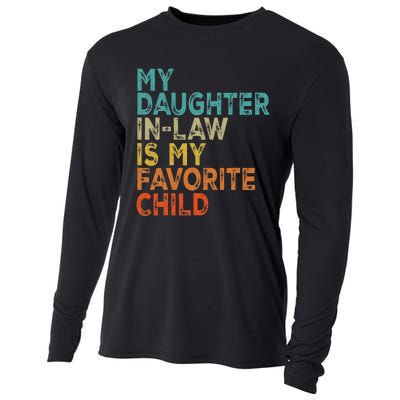 My Daughter In Law Is My Favorite Child Retro Vintage Cooling Performance Long Sleeve Crew