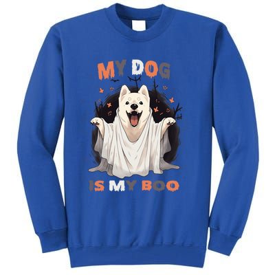 My Dog Is My Boo Spooky Season Ghost Halloween Funny Gift Tall Sweatshirt