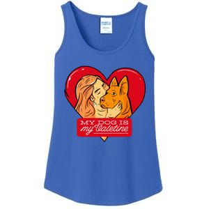 My Dog Is My Valentine Valentines Day Dog Lover Gift Ladies Essential Tank