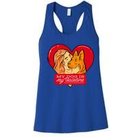 My Dog Is My Valentine Valentines Day Dog Lover Gift Women's Racerback Tank