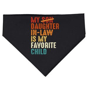 My Daughter In Law Is My Favorite Child Retro Fathers Day USA-Made Doggie Bandana