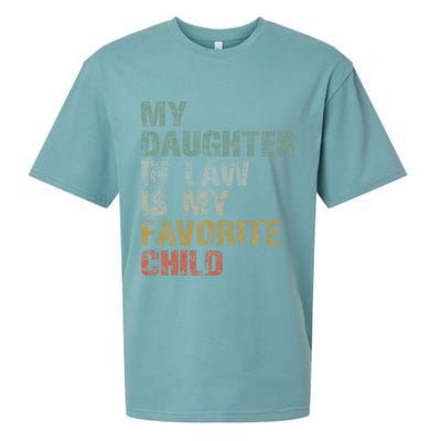 My Daughter In Law Is My Favorite Child Dad Father Day Sueded Cloud Jersey T-Shirt