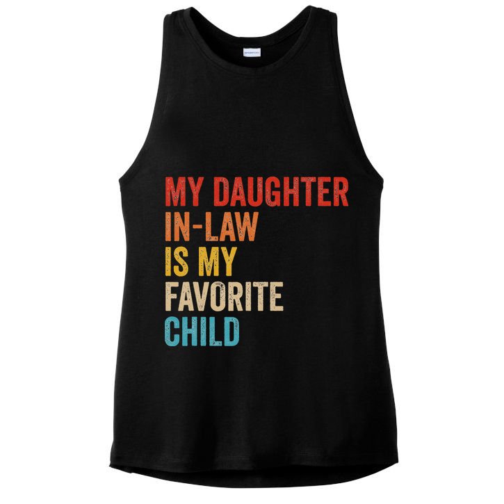 My Daughter In Law Is My Favorite Child Funny Family Vintage Ladies PosiCharge Tri-Blend Wicking Tank
