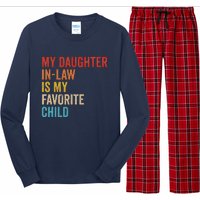 My Daughter In Law Is My Favorite Child Funny Family Vintage Long Sleeve Pajama Set