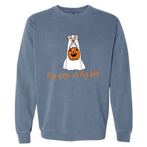 My Dog Is My Boo Ghost Halloween Dog Lover Gift Garment-Dyed Sweatshirt