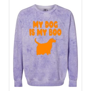 My Dog Is My Boo Halloween Funny Colorblast Crewneck Sweatshirt