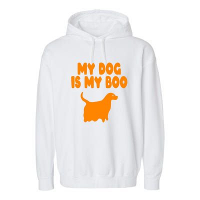 My Dog Is My Boo Halloween Funny Garment-Dyed Fleece Hoodie