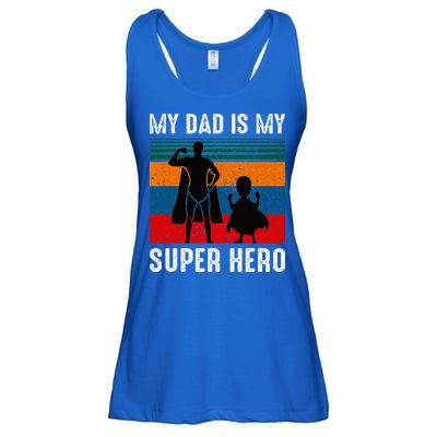 My Dad Is My Super Hero The Company Funny Dad Joke Ladies Essential Flowy Tank