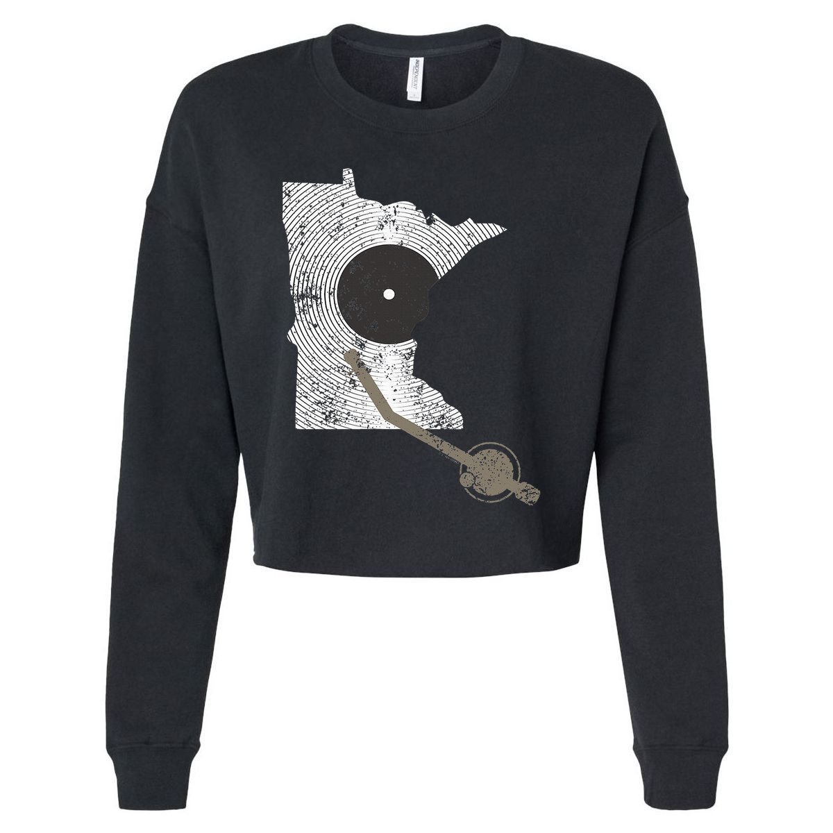Minnesota Dj I Love House Music Cropped Pullover Crew