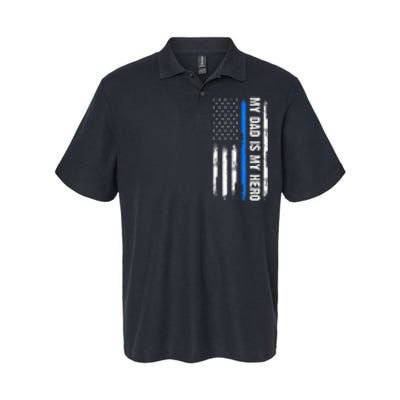 My Dad Is My Hero Father Cops Officer Softstyle Adult Sport Polo