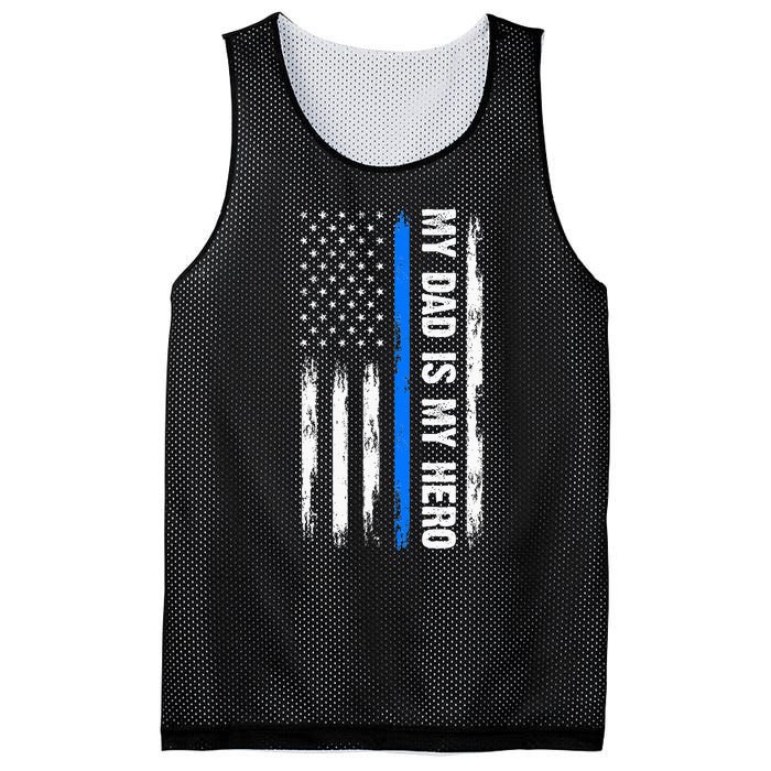 My Dad Is My Hero Father Cops Officer Mesh Reversible Basketball Jersey Tank