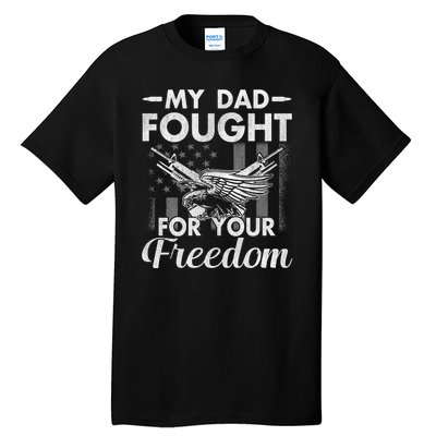 My Dad Is A Veteran Gift For Daughter And Son Tall T-Shirt