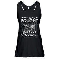 My Dad Is A Veteran Gift For Daughter And Son Ladies Essential Flowy Tank