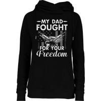 My Dad Is A Veteran Gift For Daughter And Son Womens Funnel Neck Pullover Hood