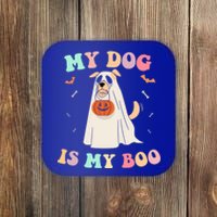 My Dog Is My Boo Spooky Season Ghost Pet Lover Halloween Gift Coaster