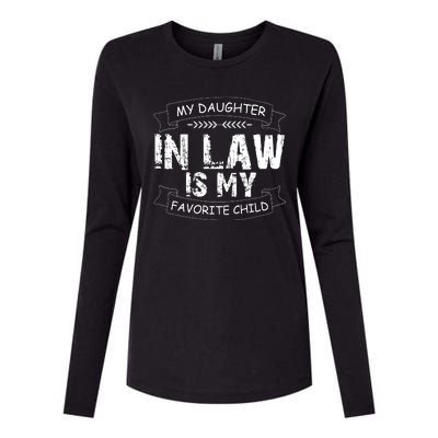 My Daughter In Law Is My Favorite Child Cute Gift Womens Cotton Relaxed Long Sleeve T-Shirt