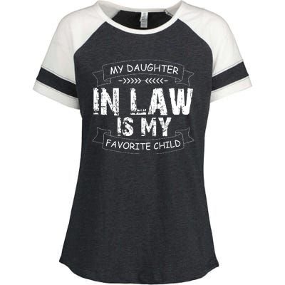 My Daughter In Law Is My Favorite Child Cute Gift Enza Ladies Jersey Colorblock Tee