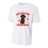 My Dachshund Is My Valentine Dog Dad Mom Love Dog Youth Performance Sprint T-Shirt