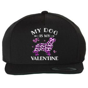 My Dog Is My Valentine Golden Retriever Leopard Valentine Meaningful Gift Wool Snapback Cap