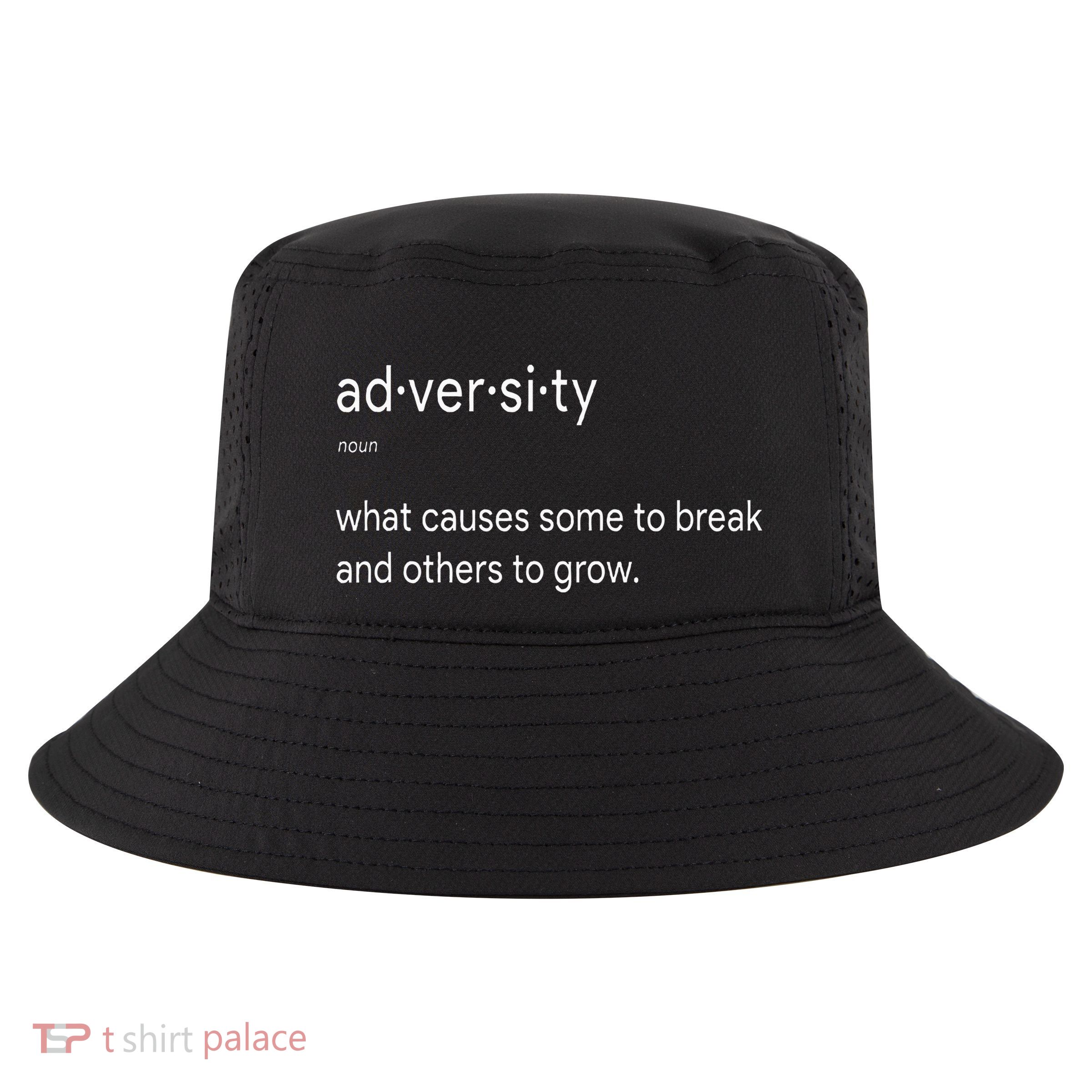 Motivational Definition Inspiration Adversity Cool Comfort Performance Bucket Hat