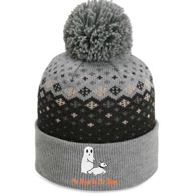 My Dog Is My Boo Ghost Halloween Dog Lover The Baniff Cuffed Pom Beanie