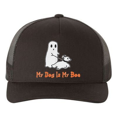 My Dog Is My Boo Ghost Halloween Dog Lover Yupoong Adult 5-Panel Trucker Hat