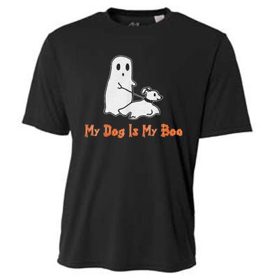 My Dog Is My Boo Ghost Halloween Dog Lover Cooling Performance Crew T-Shirt