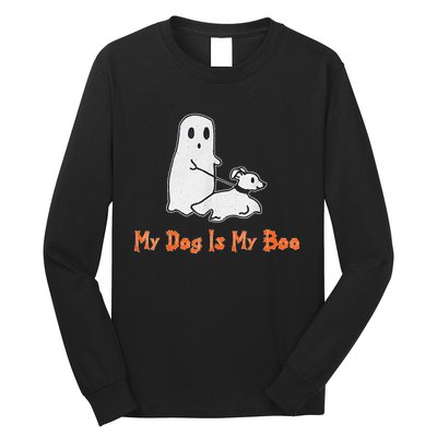 My Dog Is My Boo Ghost Halloween Dog Lover Long Sleeve Shirt