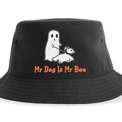 My Dog Is My Boo Ghost Halloween Dog Lover Sustainable Bucket Hat