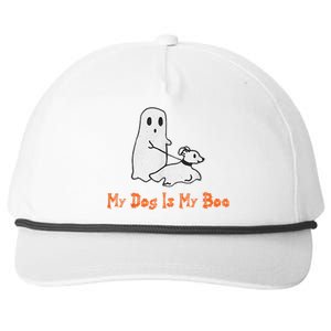 My Dog Is My Boo Ghost Halloween Dog Lover Snapback Five-Panel Rope Hat