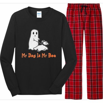 My Dog Is My Boo Ghost Halloween Dog Lover Long Sleeve Pajama Set