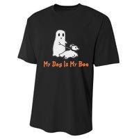 My Dog Is My Boo Ghost Halloween Dog Lover Performance Sprint T-Shirt