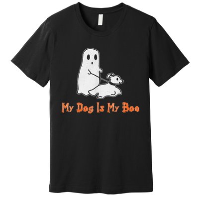 My Dog Is My Boo Ghost Halloween Dog Lover Premium T-Shirt