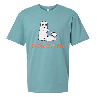 My Dog Is My Boo Ghost Halloween Dog Lover Sueded Cloud Jersey T-Shirt