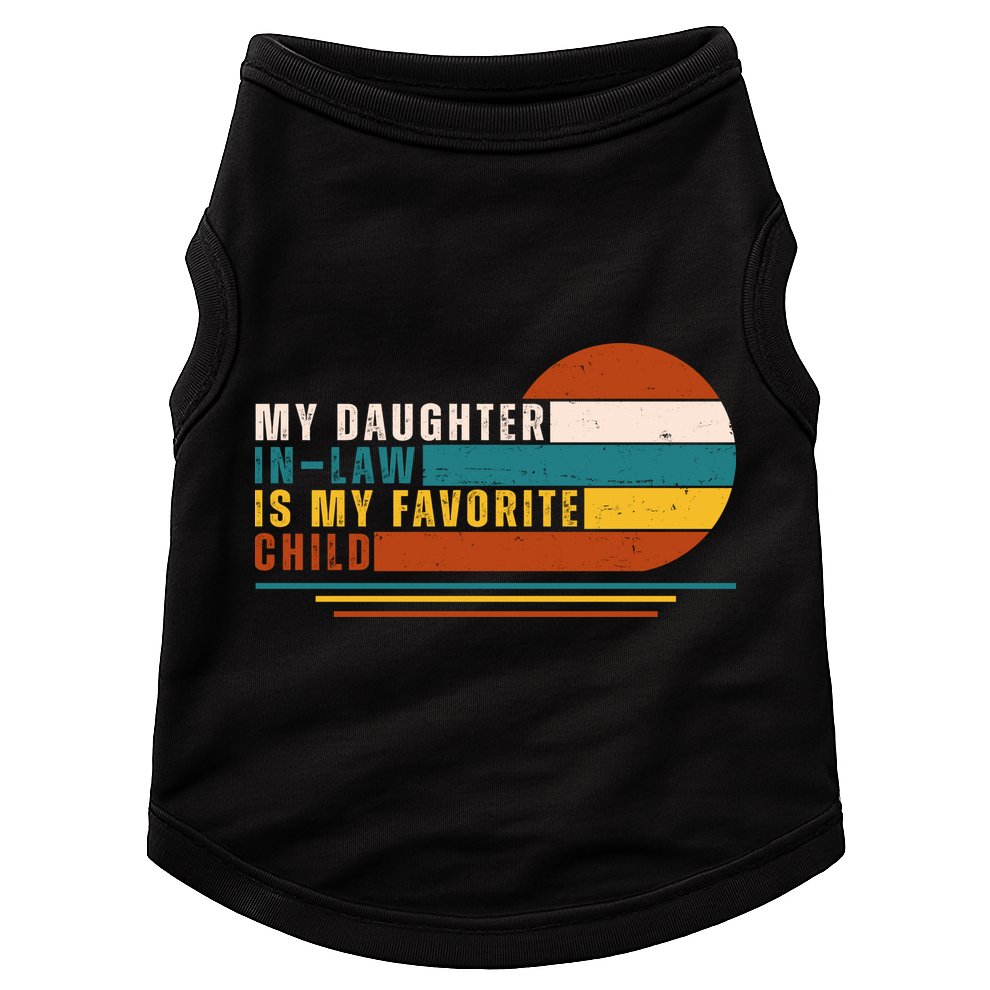 My Daughter In Law Is My Favorite Child Retro Sunset Doggie Tank