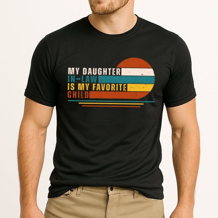 My Daughter In Law Is My Favorite Child Retro Sunset Cooling Performance Crew T-Shirt