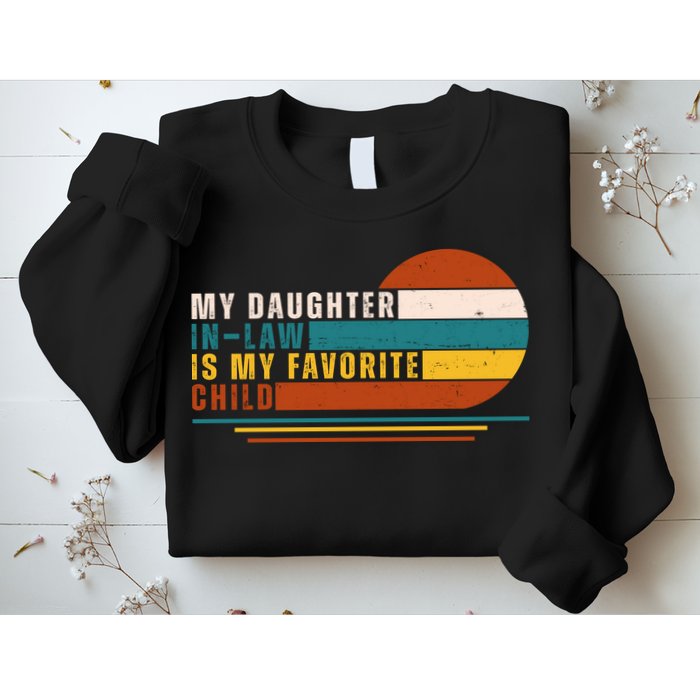 My Daughter In Law Is My Favorite Child Retro Sunset Sweatshirt