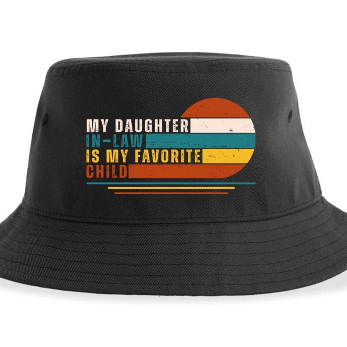 My Daughter In Law Is My Favorite Child Retro Sunset Sustainable Bucket Hat