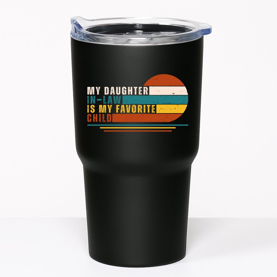 My Daughter In Law Is My Favorite Child Retro Sunset Tumbler