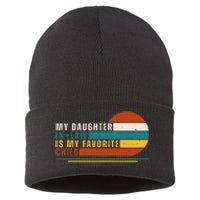 My Daughter In Law Is My Favorite Child Retro Sunset Sustainable Knit Beanie