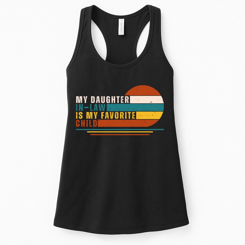 My Daughter In Law Is My Favorite Child Retro Sunset Womens Tank Top