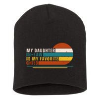 My Daughter In Law Is My Favorite Child Retro Sunset Short Acrylic Beanie