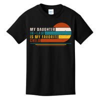 My Daughter In Law Is My Favorite Child Retro Sunset Kids T-Shirt