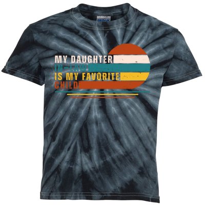 My Daughter In Law Is My Favorite Child Retro Sunset Kids Tie-Dye T-Shirt