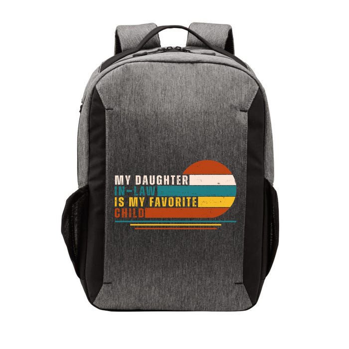 My Daughter In Law Is My Favorite Child Retro Sunset Vector Backpack