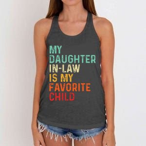 My Daughter In Law Is My Favorite Child Father's Day in Law Women's Knotted Racerback Tank